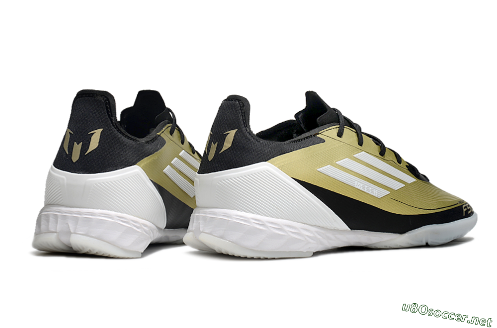 Men's Adidas F50 Pro IC Football Shoes - Gold/White/Black 6