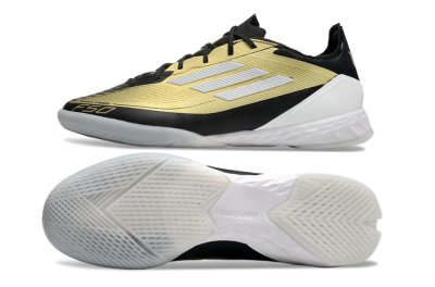 Men's Adidas F50 Pro IC Football Shoes - Gold/White/Black