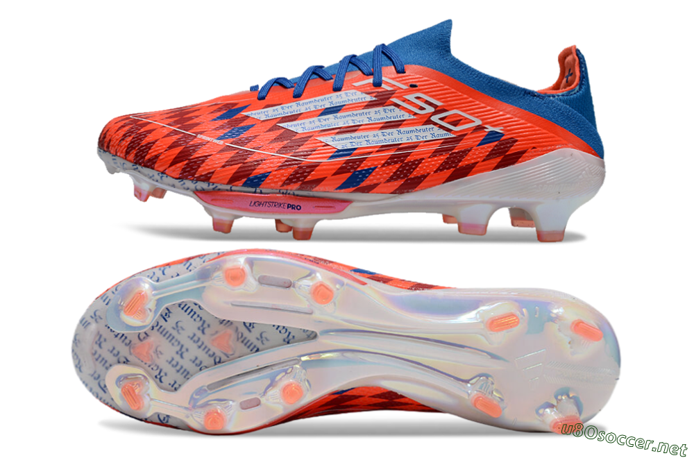 Men's Adidas F50+ Lightstrike Elite FG Football Boots - Red/Blue/White 1