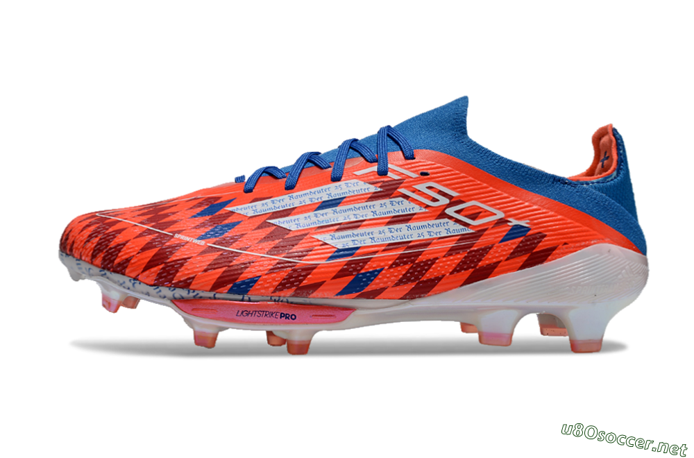 Men's Adidas F50+ Lightstrike Elite FG Football Boots - Red/Blue/White 0