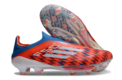 Men's Adidas F50+ Lightstrike Elite Laceless FG Football Boots - Red/Blue/White