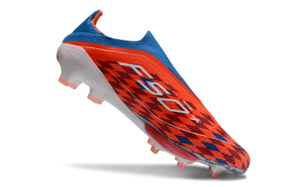Men's Adidas F50+ Lightstrike Elite Laceless FG Football Boots - Red/Blue/White