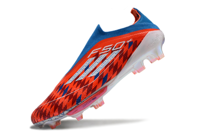 Men's Adidas F50+ Lightstrike Elite Laceless FG Football Boots - Red/Blue/White