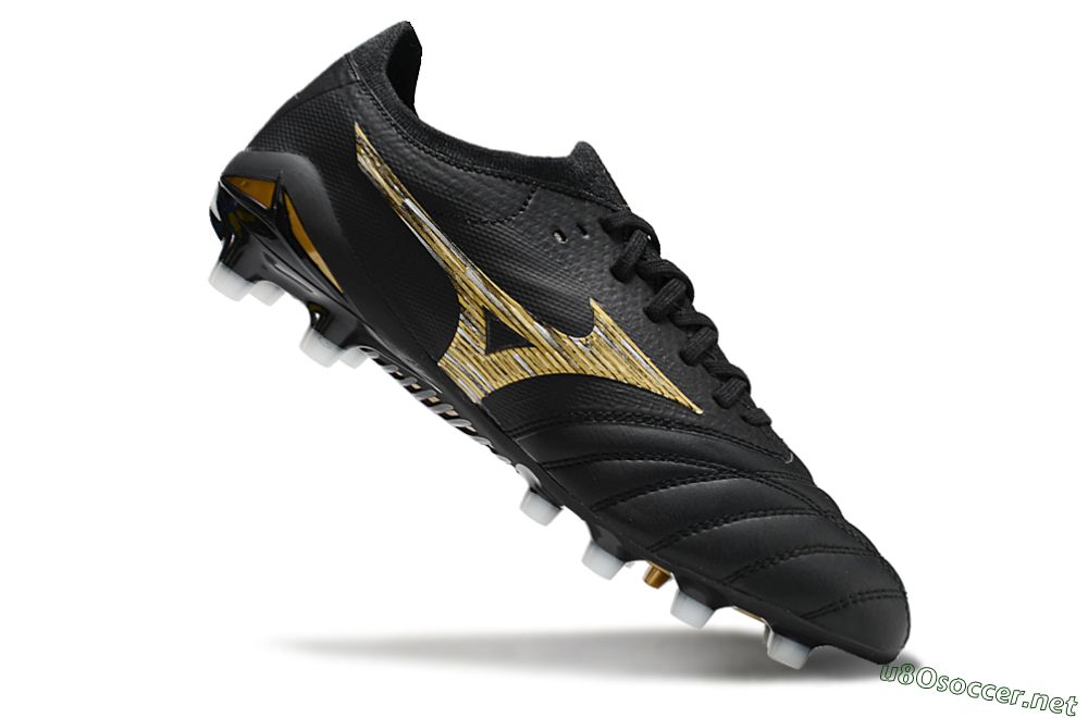 Men's Mizuno Morelia Neo 4 FG Football Boots - Black/Gold/White 4