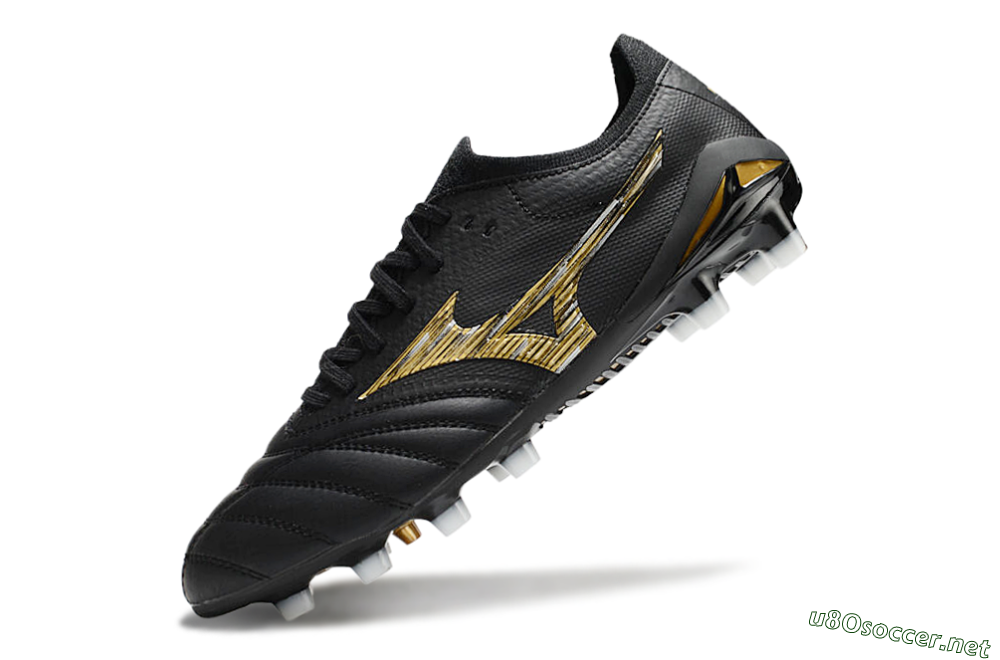 Men's Mizuno Morelia Neo 4 FG Football Boots - Black/Gold/White 5