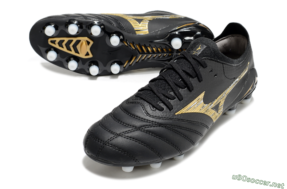 Men's Mizuno Morelia Neo 4 FG Football Boots - Black/Gold/White 3