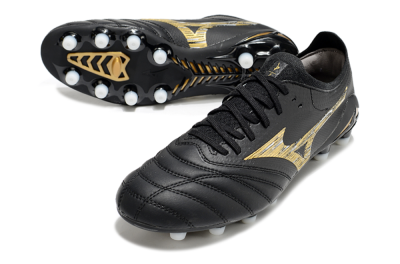 Men's Mizuno Morelia Neo 4 FG Football Boots - Black/Gold/White