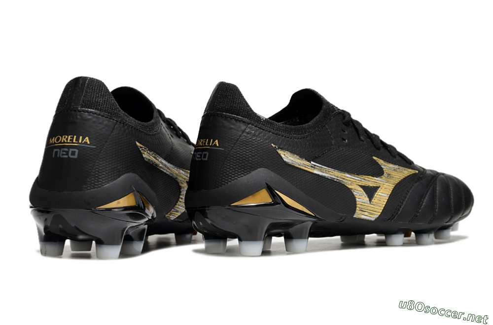 Men's Mizuno Morelia Neo 4 FG Football Boots - Black/Gold/White 6