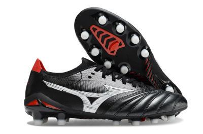 Men's Mizuno Morelia Neo 4 FG Football Boots - Black/White/Red