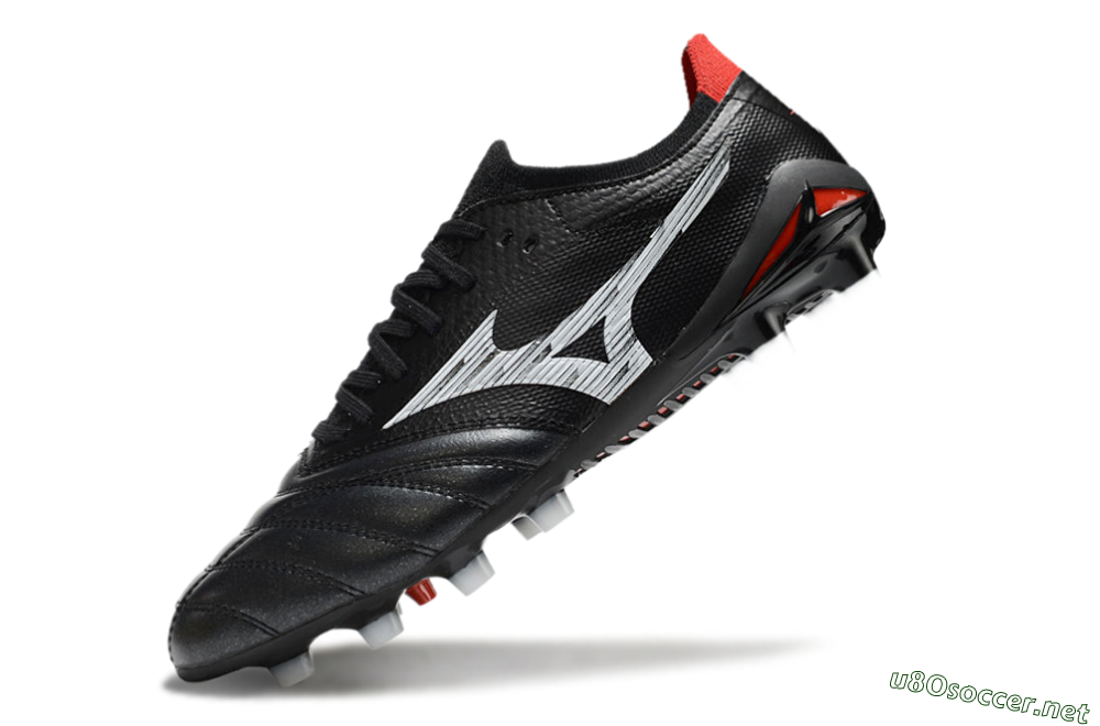 Men's Mizuno Morelia Neo 4 FG Football Boots - Black/White/Red 5