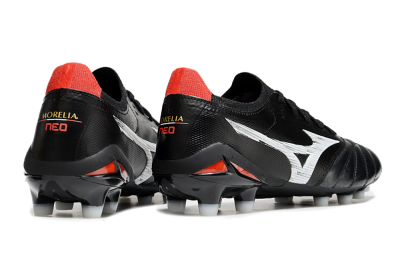 Men's Mizuno Morelia Neo 4 FG Football Boots - Black/White/Red