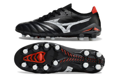 Men's Mizuno Morelia Neo 4 FG Football Boots - Black/White/Red