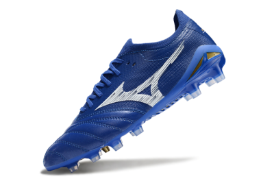 Men's Mizuno Morelia Neo 4 FG Football Boots - Blue/White/Gold