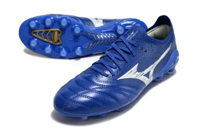 Men's Mizuno Morelia Neo 4 FG Football Boots - Blue/White/Gold
