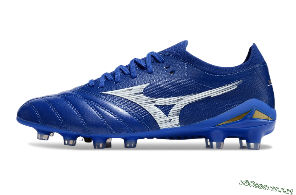 Men's Mizuno Morelia Neo 4 FG Football Boots - Blue/White/Gold 0