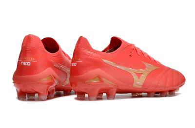 Men's Mizuno Morelia Neo 4 FG Football Boots - Red/Gold