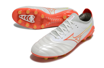 Men's Mizuno Morelia Neo 4 FG Football Boots - White/Red/Yellow