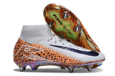 Men's Nike Air Zoom Mercurial Superfly 10 Elite SG Football Boots - Grey/Black/Leopard
