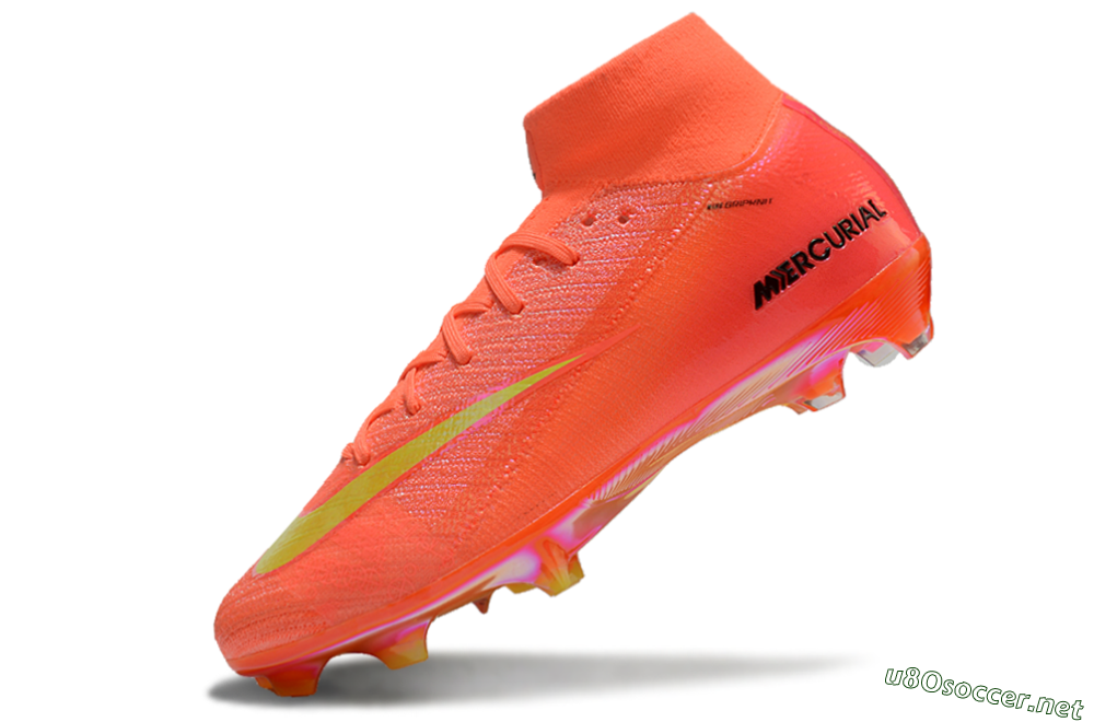 Unisex Nike Air Zoom Mercurial Superfly 10 Elite FG Football Boots - Red/Yellow/Black/Gold 5