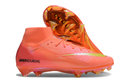 Unisex Nike Air Zoom Mercurial Superfly 10 Elite FG Football Boots - Red/Yellow/Black/Gold