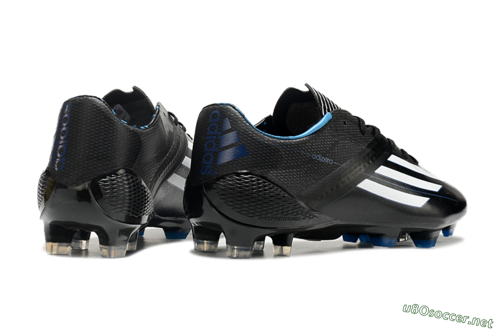 Men's Adidas F50 Adizero Elite FG Football Boots - Black/White/Blue 6