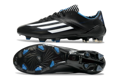 Men's Adidas F50 Adizero Elite FG Football Boots - Black/White/Blue