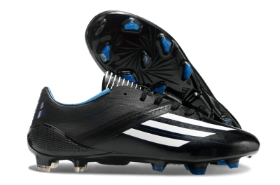 Men's Adidas F50 Adizero Elite FG Football Boots - Black/White/Blue