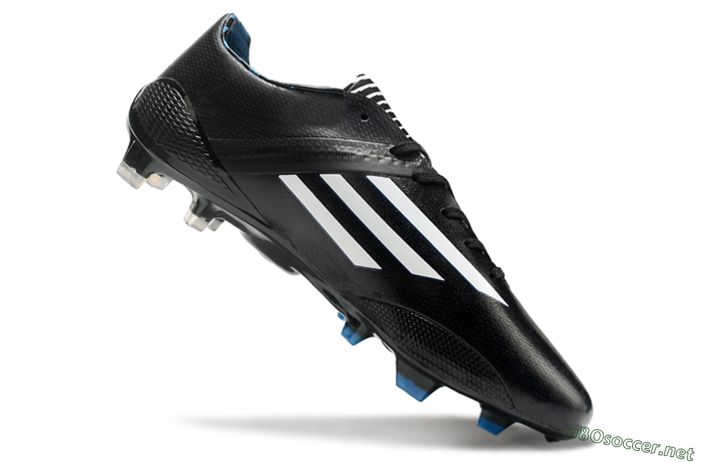 Men's Adidas F50 Adizero Elite FG Football Boots - Black/White/Blue 4