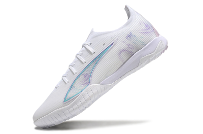 Men's Puma Ultra Ultimate TF Football Shoes - White/Purple/Blue