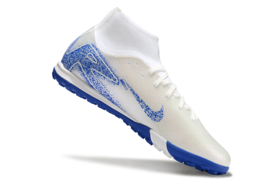 Men's Nike Air Zoom Mercurial Superfly 10 Elite TF Football Shoes - Beige/White/Blue