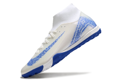 Men's Nike Air Zoom Mercurial Superfly 10 Elite TF Football Shoes - Beige/White/Blue