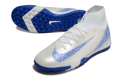 Men's Nike Air Zoom Mercurial Superfly 10 Elite TF Football Shoes - Beige/White/Blue
