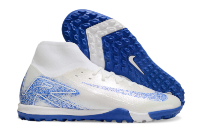 Men's Nike Air Zoom Mercurial Superfly 10 Elite TF Football Shoes - Beige/White/Blue