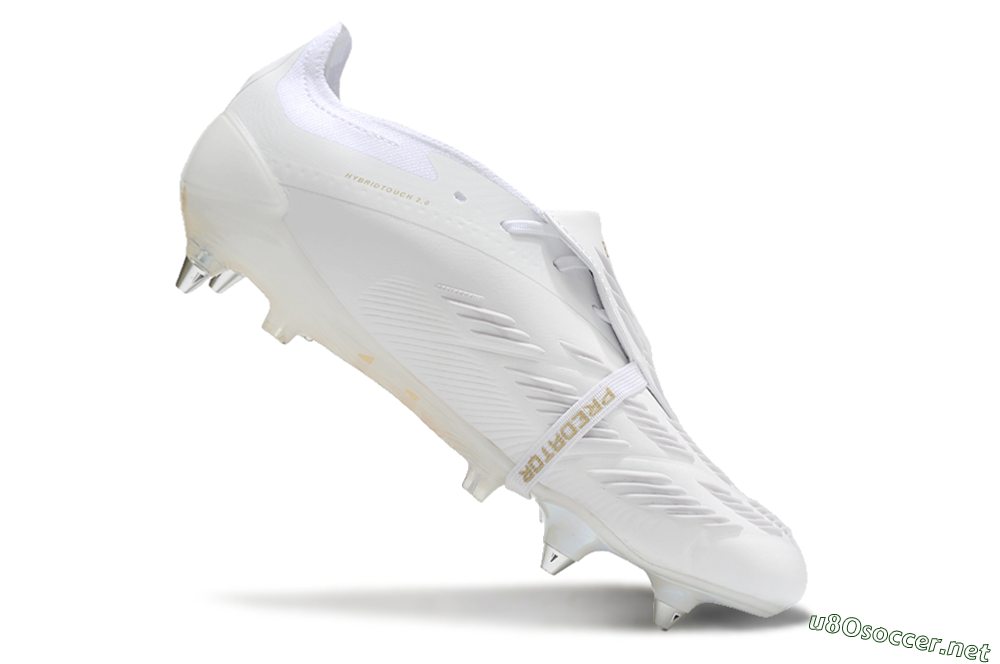 Men's Adidas Predator Elite Foldover Tongue SG Football Boots - Beige/White/Gold 4