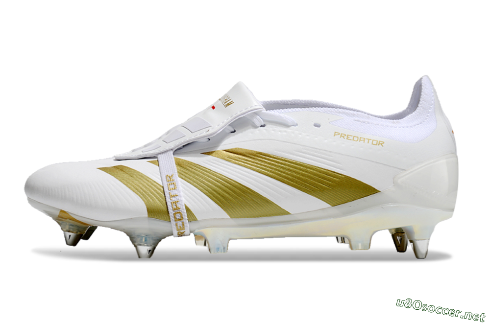 Men's Adidas Predator Elite Foldover Tongue SG Football Boots - Beige/White/Gold 0
