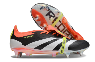 Men's Adidas Predator Elite Foldover Tongue SG Football Boots - Black/White/Red