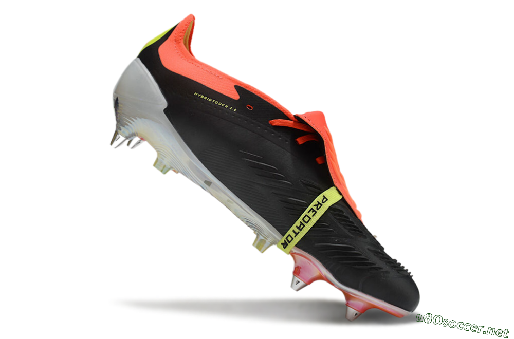 Men's Adidas Predator Elite Foldover Tongue SG Football Boots - Black/White/Red 4