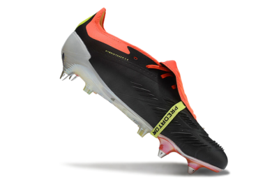 Men's Adidas Predator Elite Foldover Tongue SG Football Boots - Black/White/Red