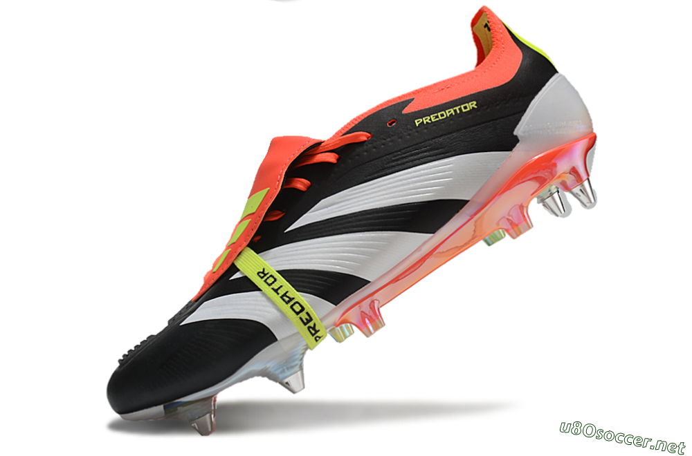 Men's Adidas Predator Elite Foldover Tongue SG Football Boots - Black/White/Red 5