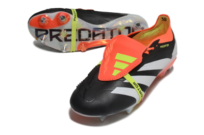 Men's Adidas Predator Elite Foldover Tongue SG Football Boots - Black/White/Red