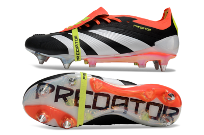 Men's Adidas Predator Elite Foldover Tongue SG Football Boots - Black/White/Red
