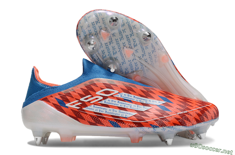 Men's Adidas F50 Elite Laceless SG Football Boots - Red/Blue/White 2