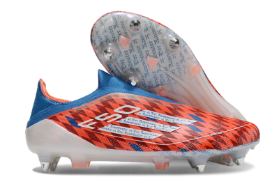 Men's Adidas F50 Elite Laceless SG Football Boots - Red/Blue/White