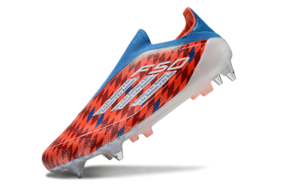 Men's Adidas F50 Elite Laceless SG Football Boots - Red/Blue/White