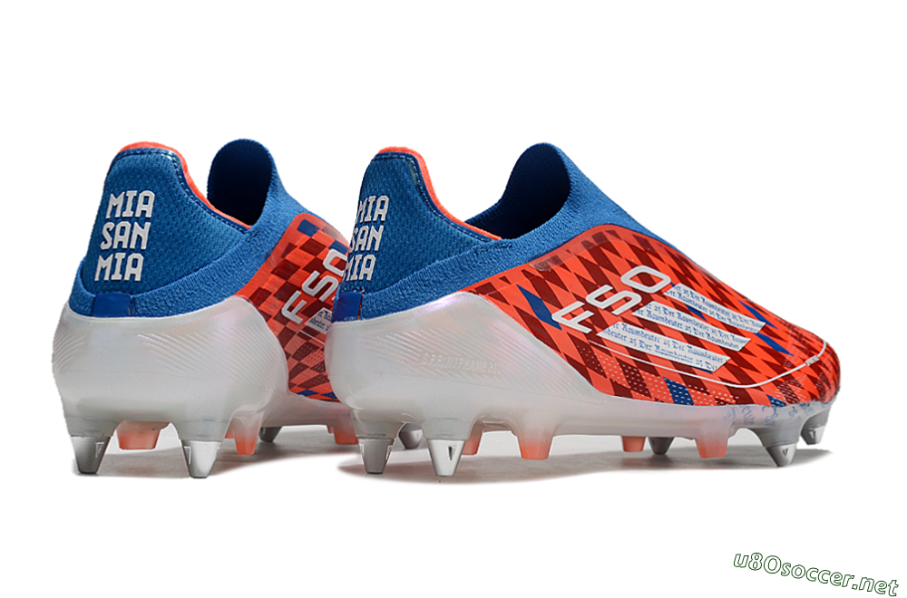 Men's Adidas F50 Elite Laceless SG Football Boots - Red/Blue/White 6