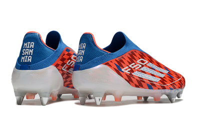 Men's Adidas F50 Elite Laceless SG Football Boots - Red/Blue/White