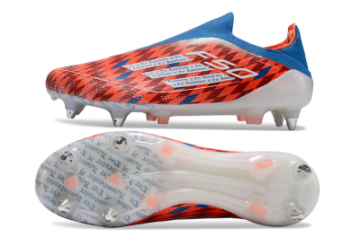 Men's Adidas F50 Elite Laceless SG Football Boots - Red/Blue/White