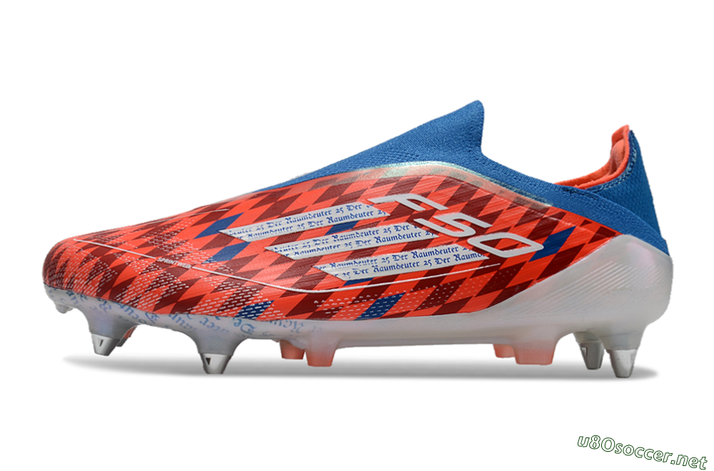 Men's Adidas F50 Elite Laceless SG Football Boots - Red/Blue/White 0