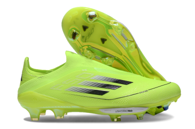 Men's Adidas F50+ Lightstrike Elite Laceless SG Football Boots - Yellow/Black/White