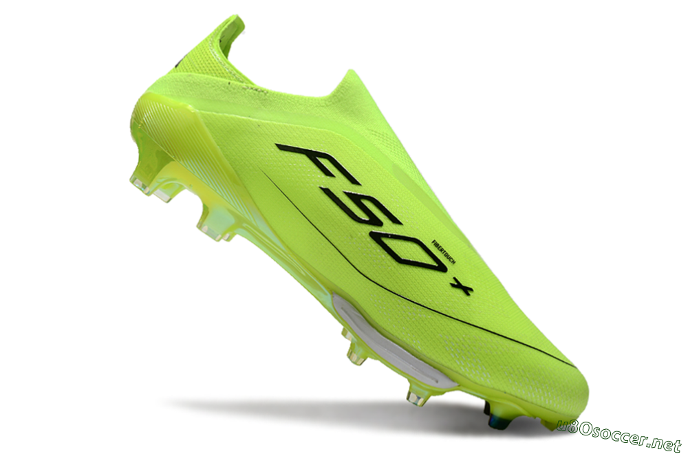 Men's Adidas F50+ Lightstrike Elite Laceless SG Football Boots - Yellow/Black/White 4